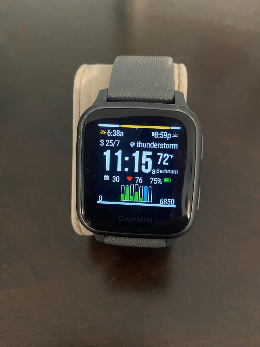 garmin Venu Sq Smartwatch - Gray Silicone Band